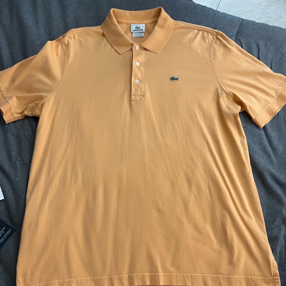 Lacoste Men's Orange Polo Shirt